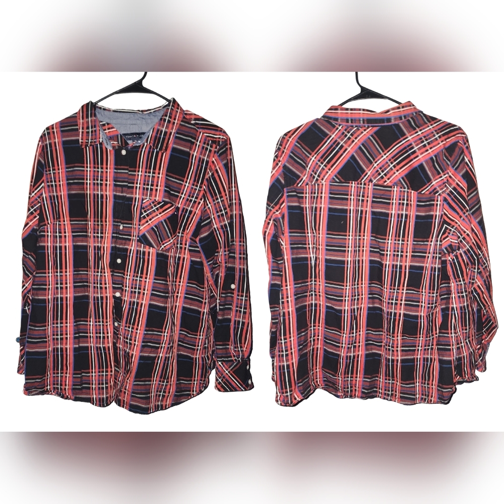 Tommy Hilfiger Plaid Button-Up Women's Size 0X